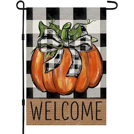 CROWNED BEAUTY Auburn Garden Flag: Enhance Your Autumn Decor