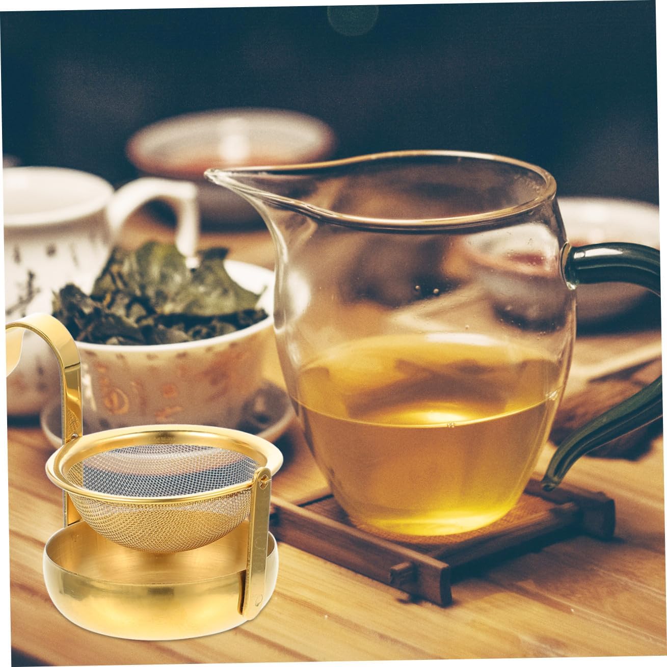 5pcs Loose Tea Steeper Stainless Steel Infuser -billed Design High-temperature Resistant Tea Filtering Mesh for Home Office