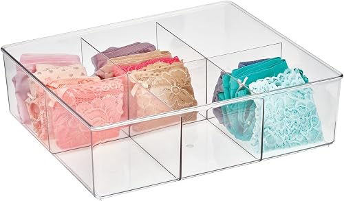 mDesign Tie & Belt Drawer Organizer