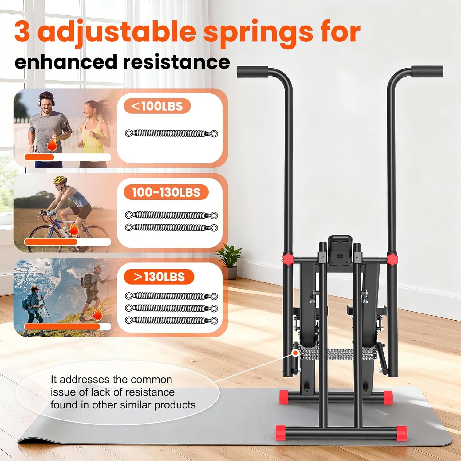 RELIFE REBUILD YOUR LIFE Stair Stepper for Home Exercise,New Version Stair Climber with Adjustable Resistance, Vertical Climber Cardio Exercise Machine for Full Body Workout, Extended Step Range