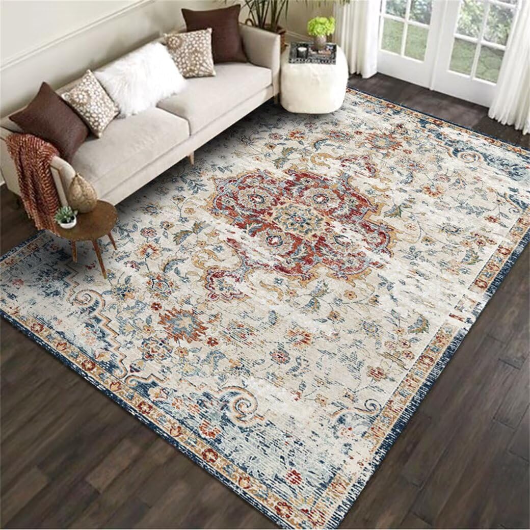 Tapis de salon à poils courts doux et facile à nettoyer