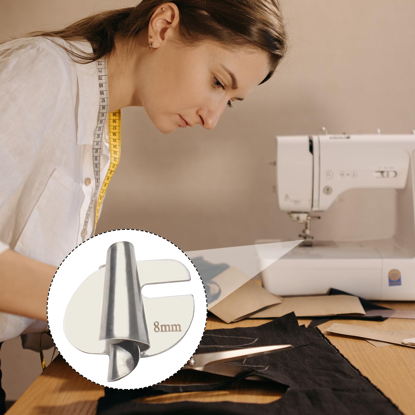 Gerollter Saumfuß-Set Für Nähmaschinen – 6 Größen (3-8 Mm) Für Perfekte Säume An Jeans, Kleidern & Mehr