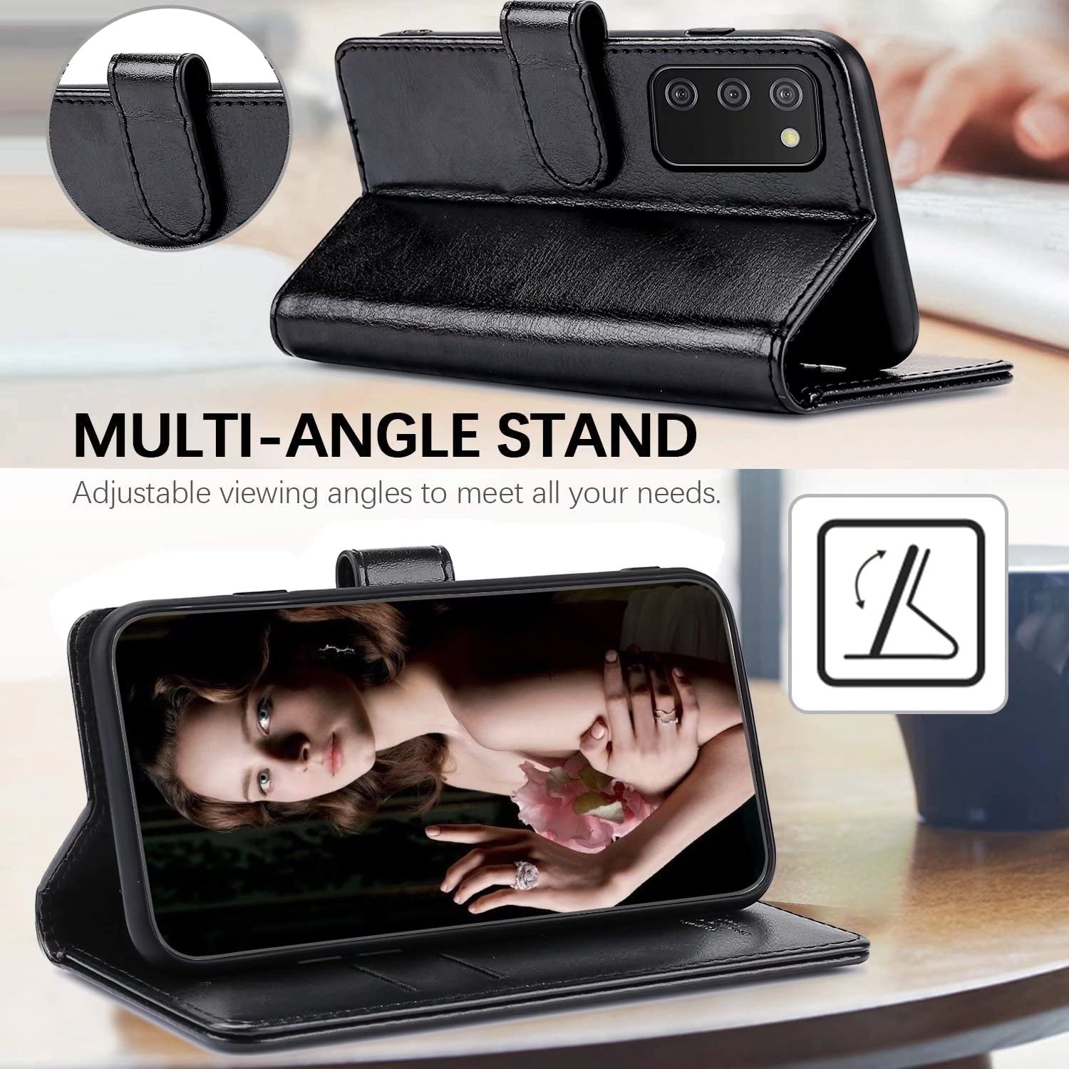 HualuBro Cover per OnePlus Nord N20 5G, Flip Cover Portafoglio in PU Pelle Magnetica Antiurto TPU Stand Wallet Case Custodia per OnePlus Nord N20 5G Cover, Blu