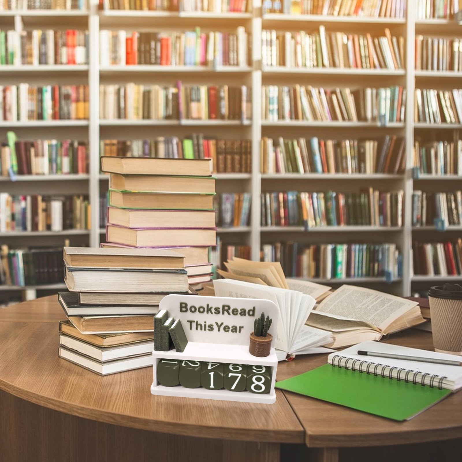 Simsky Contadores de libros leídos - Leer este año contador para decoración de estanterías - Regalo para lectores, profesores y amantes de la biblioteca