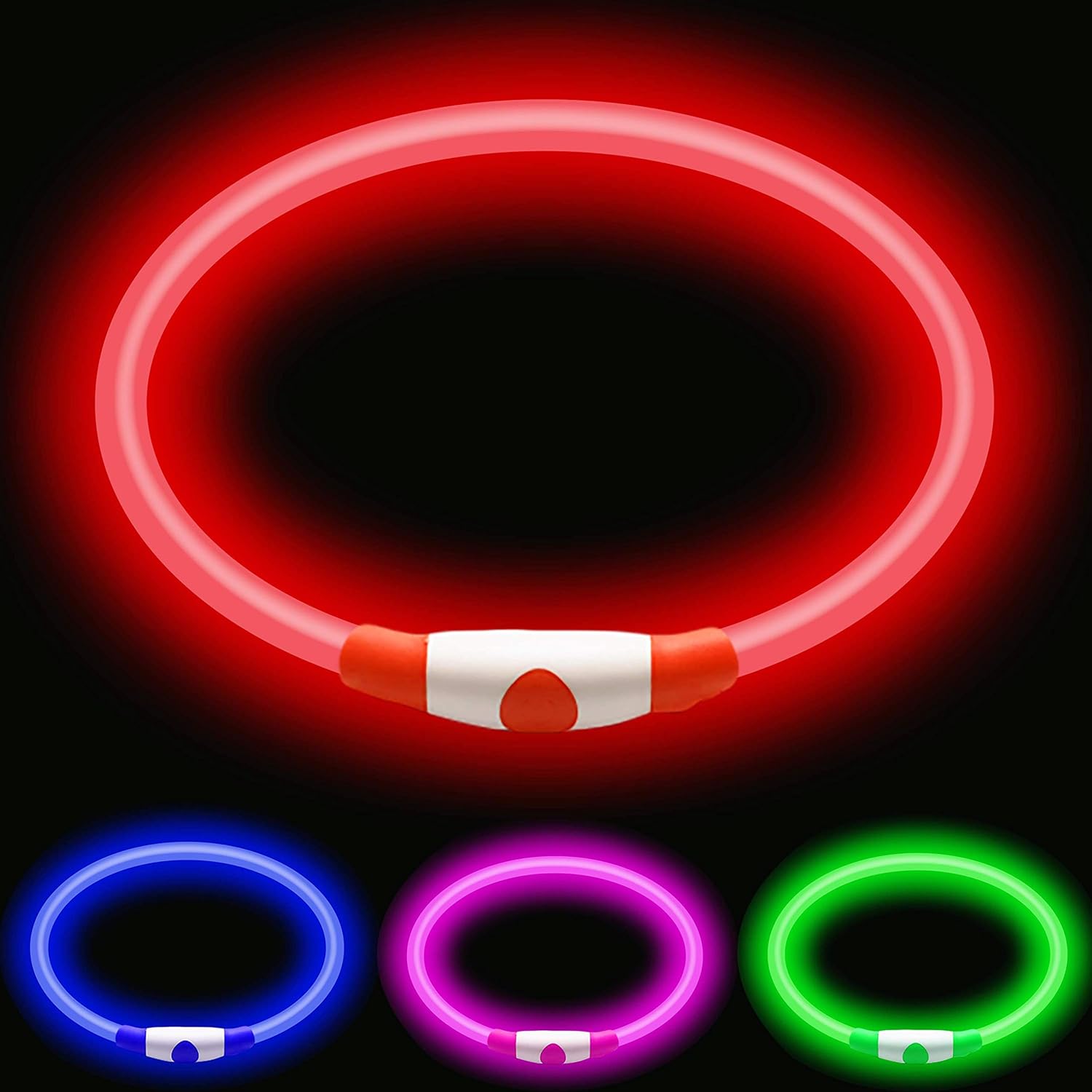 luce ricaricabile per collare per cani