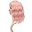 VCKOVCKO Natural Wavy Pastel Pink Wig Colorful Wigs With Air Bangs Short Bob Wigs Women\'s Shoulder Length Wigs Curly Wavy Synthetic Cosplay Wig Bob Wig for Girls(12, Lovely Pink)