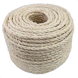 Corda de Sisal Natural 5mm 30 Metros para Artesanato Arranhador