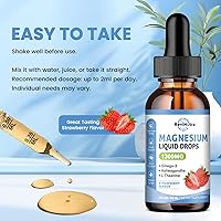 Vista 6 de Triple Magnesium Complex Liquid Drops, 1300mg Magnesium Glycinate, Taurate & Citrate with Omega3, L-Theanine, Ashwagandha, Potassium, D3, B6, B12