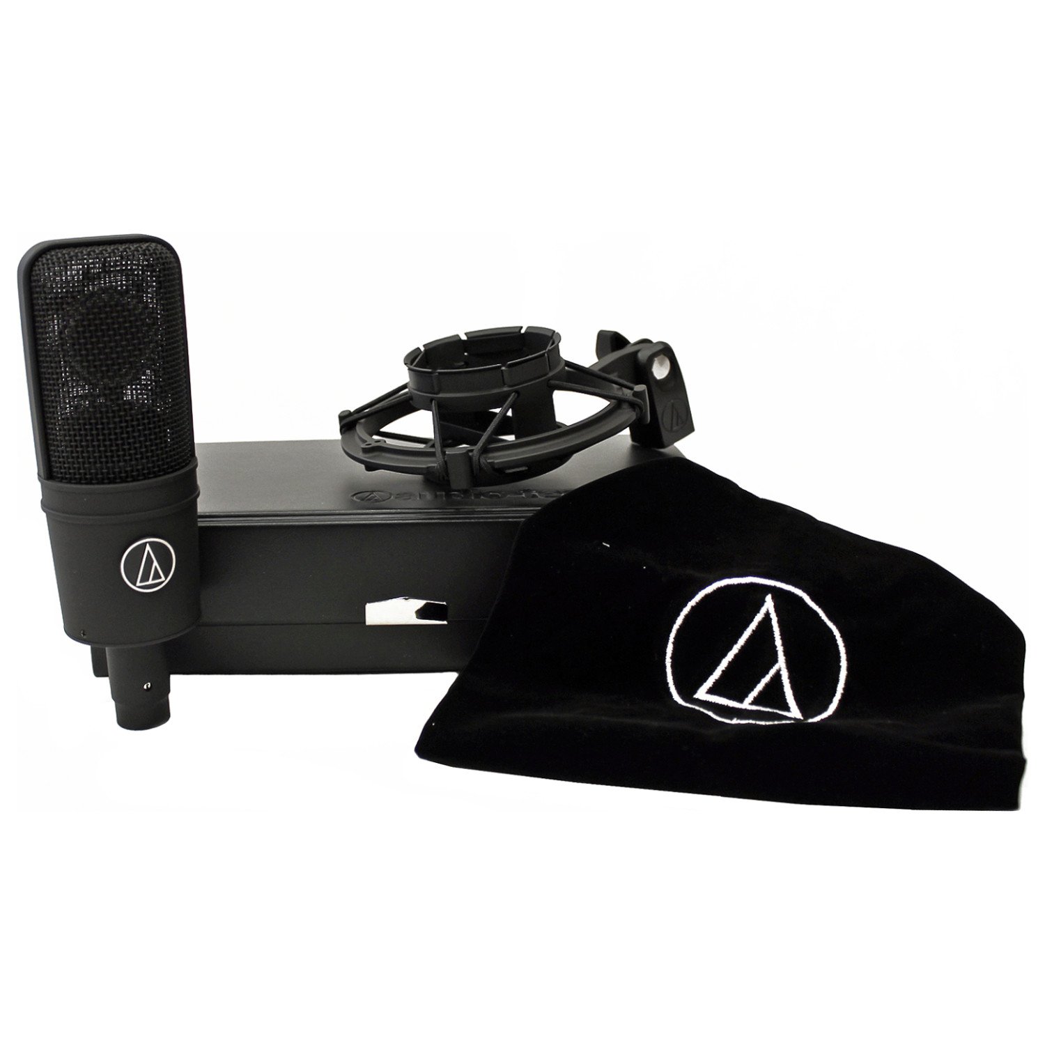 Audio-Technica AT4040 Cardioid Condenser Mic w/Pop Filter and (2