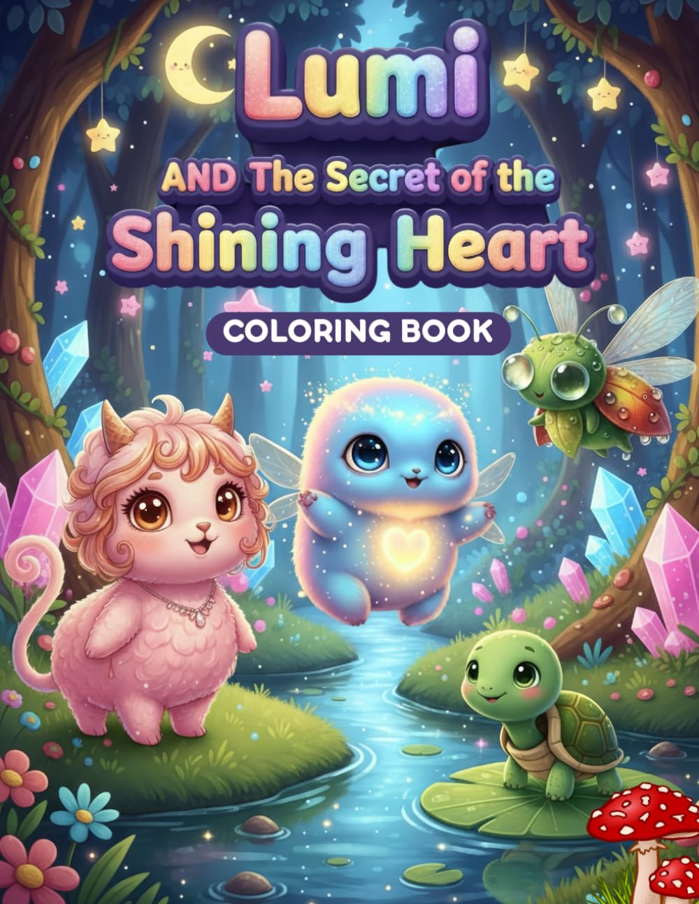 Lumi and The Secret of the Shining Heart: Coloring Book: A Magical Adventure and KINDNESS Coloring Book for Kids Ages 4-9 with Cute Characters