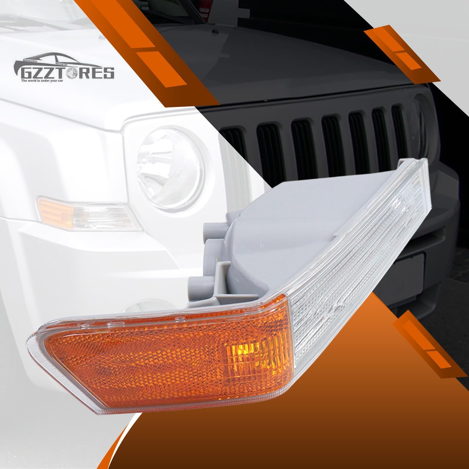 Front Turn Signal Side Light Cover for Patriot 2007 2008 2009 2010 2011 2013 2014 2015 2016 2017 Driver Marker Corner Lights Assembly Accessories