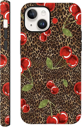 Cinysnt Cute Cheetah Print Phone Case for iPhone 13 / iPhone 14 Case 6.1", Aesth