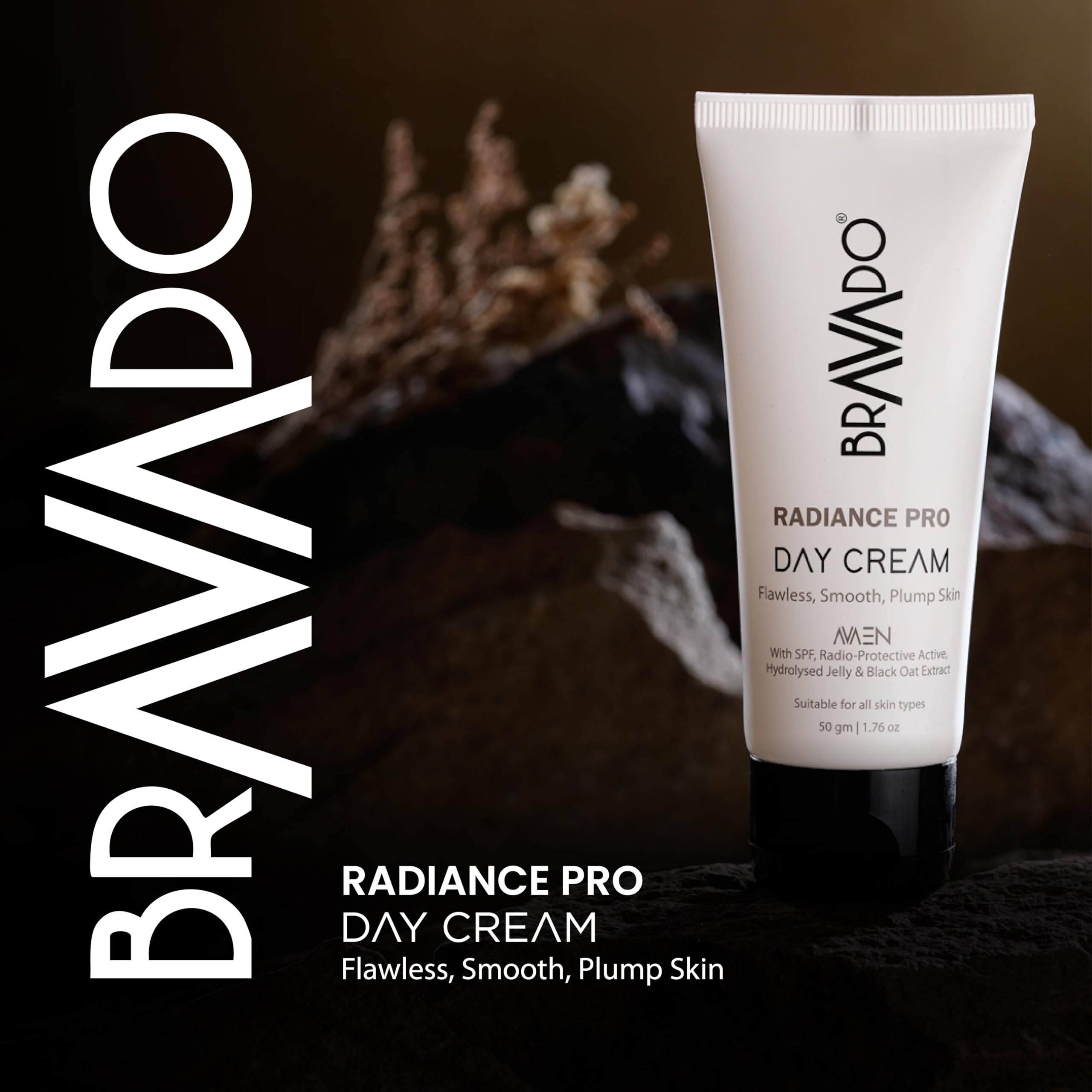 BRAVADO Day & Night Cream Combo for Men | Radiance Pro Day Cream + R3 Night Cream | Skin Brightening & Overnight Repair | Skincare Routine Pack 2
