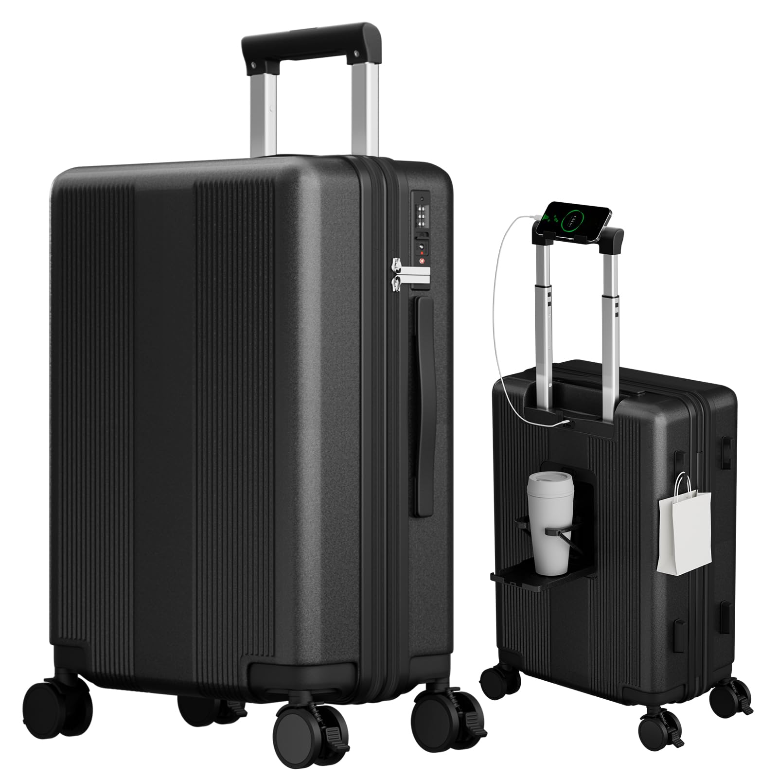 Amazon | [Soolom] スーツケース 拡張機能付き 機内持ち込み 多機能