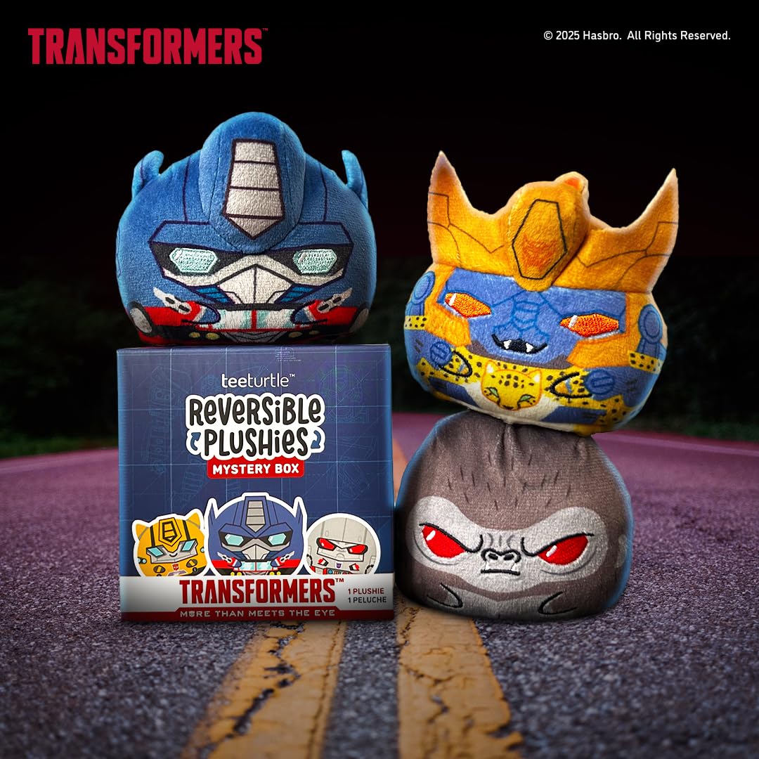 TeeTurtle Hello Kitty and Friends  Reversible Plushie Mystery Box - 3-Inch Two-Sided Blind Box Plush with Embroidered Details - Cute Surprise Toy for Kids, Teens, and Adult: Transformers Series