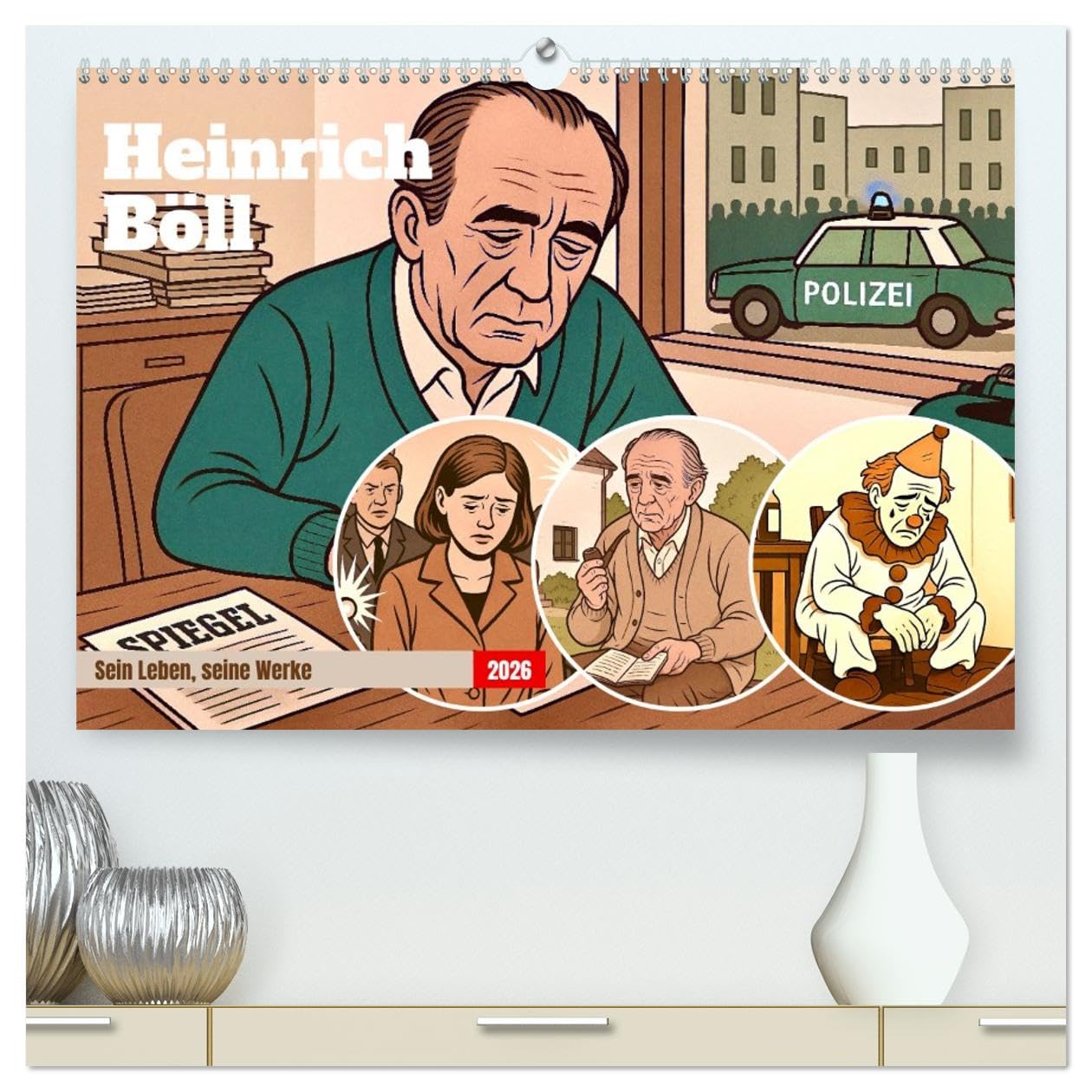 Heinrich Böll (hochwertiger Premium Wandkalender 2026 DIN A2 quer), Kunstdruck in Hochglanz: Hommage an einen Autor, der stets aktuell ist (CALVENDO Kunst)