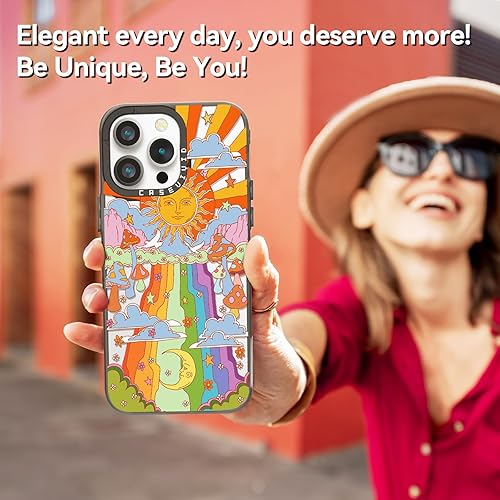 Miniatura 6 de casevivid Funda compatible con iPhone 14 Pro, bonita estética, duradera y a la moda, divertida funda para teléfono, diseño de hongos femeninos para