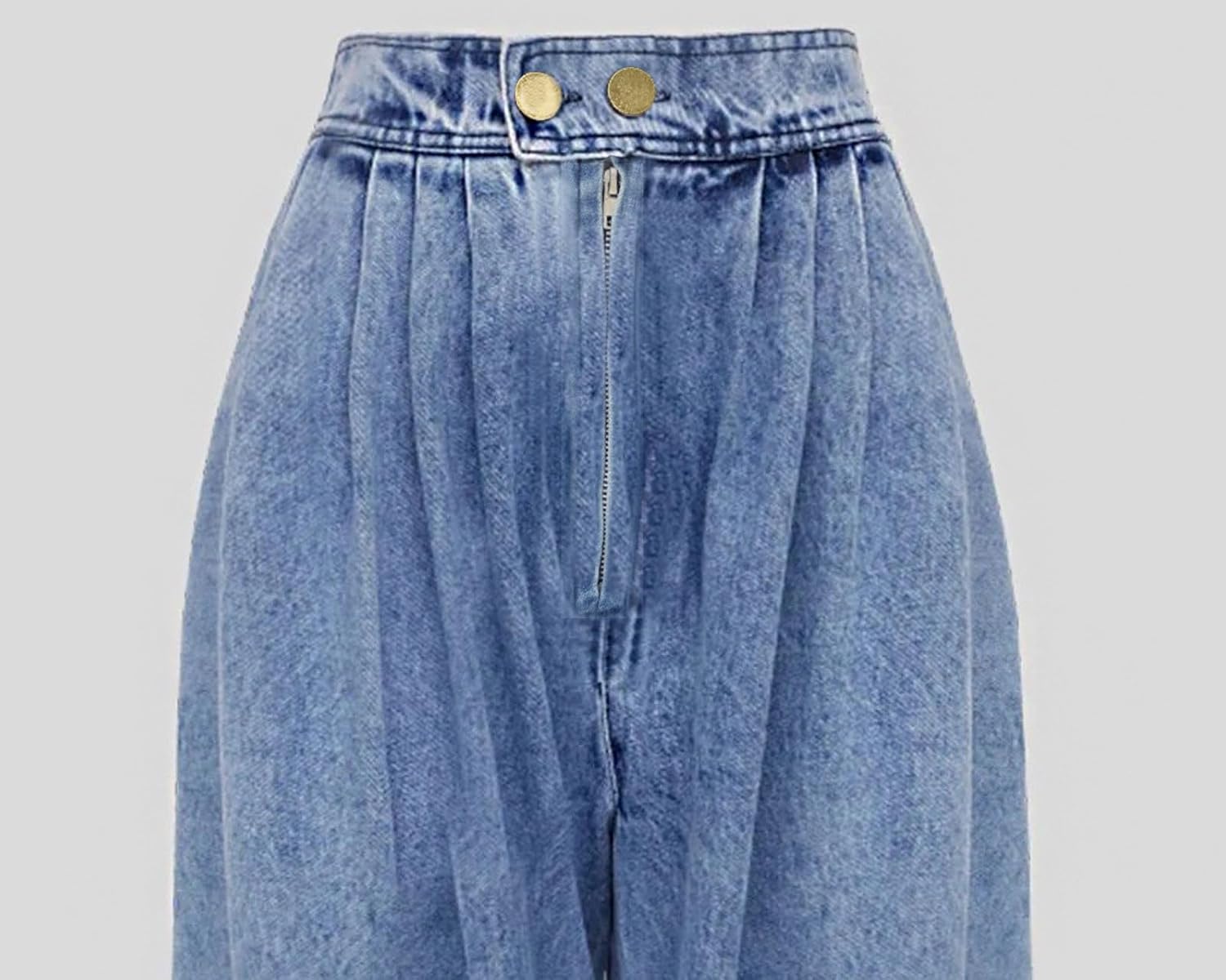 loveimgs Women Baggy Harem Jeans Joggers Denim Pants Wide Leg Jeans High Rise Sweatpants Tapered Leg Trousers - Image 4