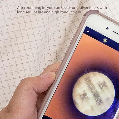 Miniatura 7 de Grounding - Sábana bajera tamaño King, 10% fibra de plata pura + algodón orgánico de 400 hilos, sábanas bajeras de tierra suave con cable de