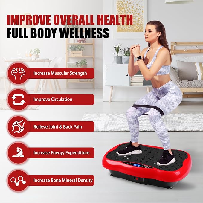 Plataforma vibratoria portátil para fitness y ejercicio miniatura 4