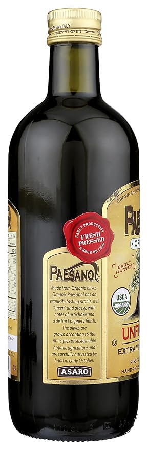 Paesanol Aceite de Oliva Extra Virgen Orgánico 33.8 fl oz miniatura 6