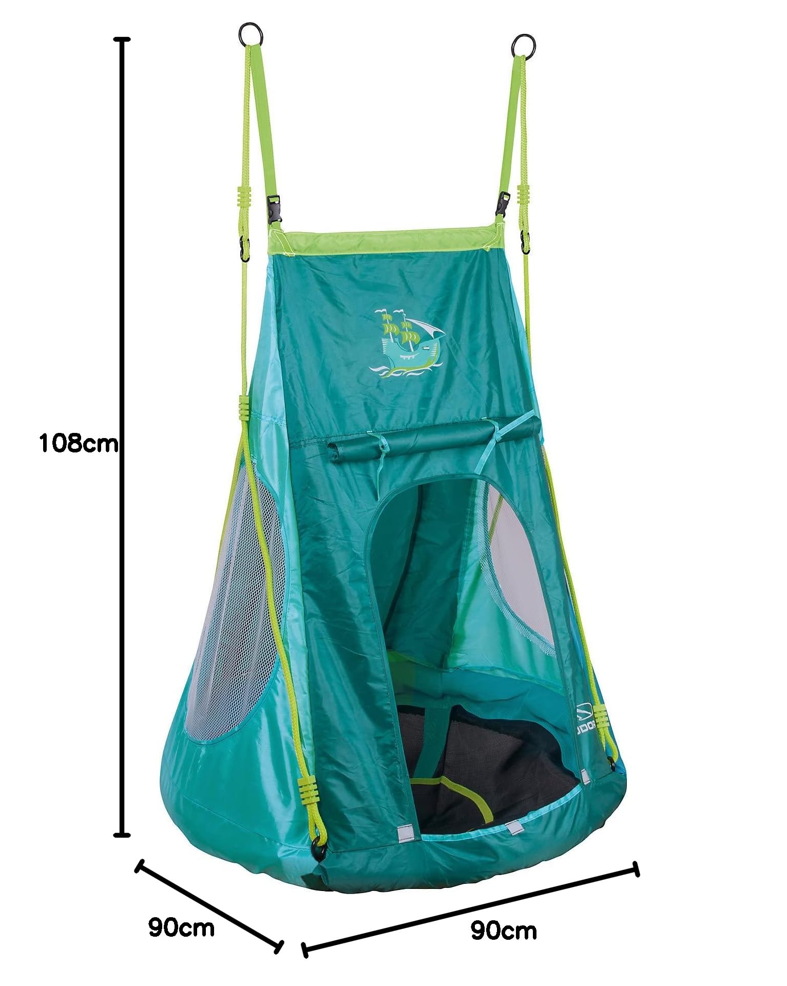 Hudora Balançoire avec Tente 90 ou 110 – Balançoire de Jardin