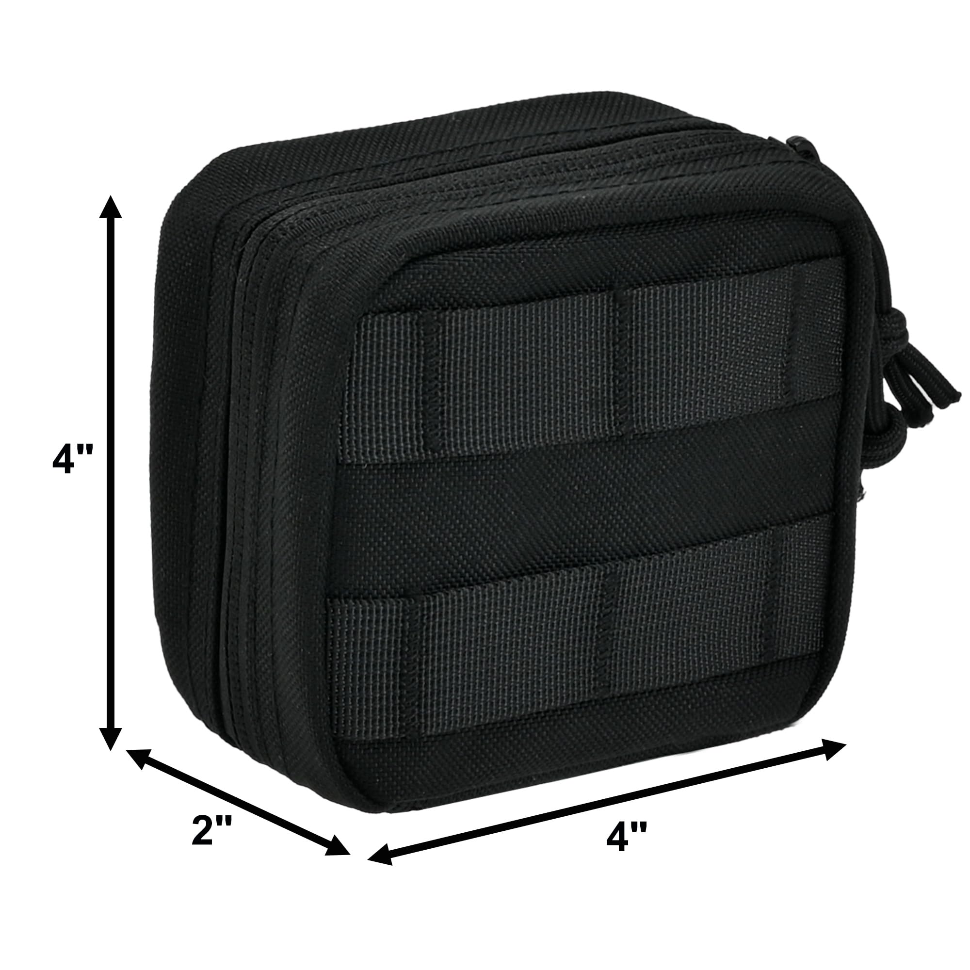 SABADO EDC Small Tactical Molle Pouch, Micro Utility Pouch,Removable Clear ID Pocket Mini Knife Compass Flashlight Card Storage Bag Belt Outdoor Hiking Camping Hunting