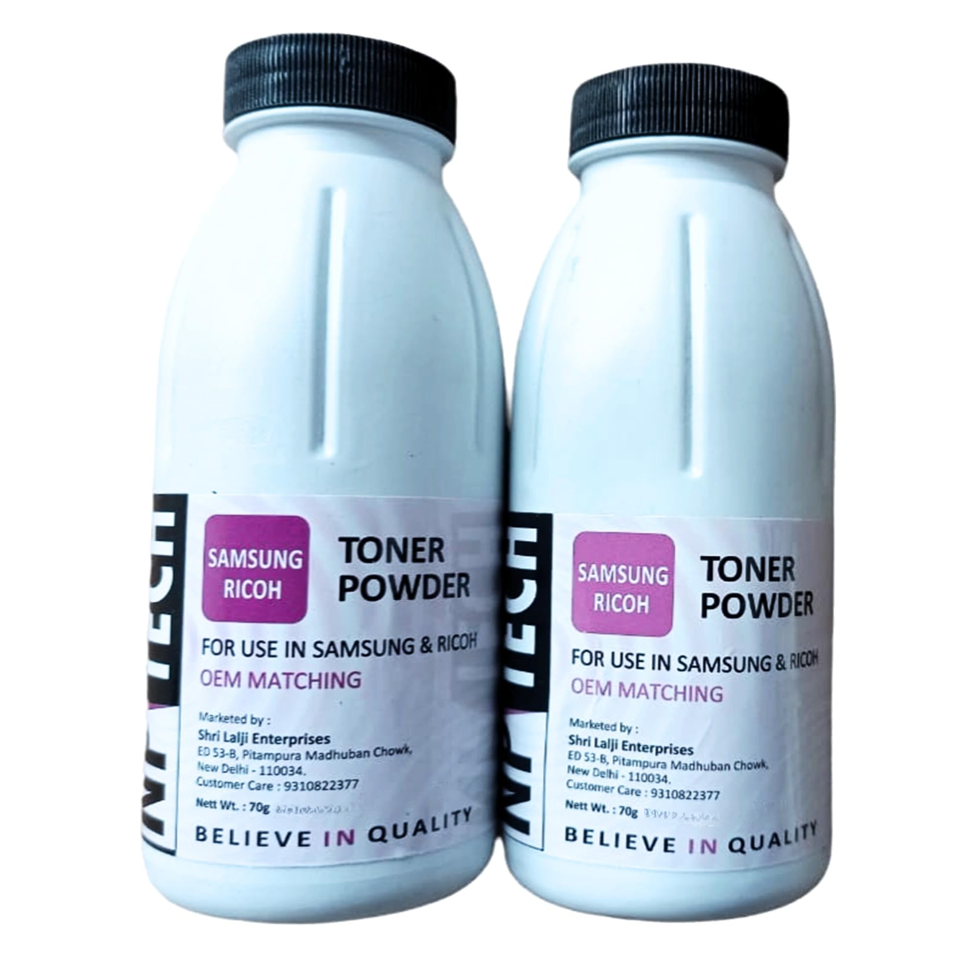 NP TECH Toner Powder Black (Pack of Two) for Samsung and Ricoh Printer Toner cartridges with Extra Black Dark consistent printouts (B0BCG97TLS) Amazon Price History, Amazon Price Tracker