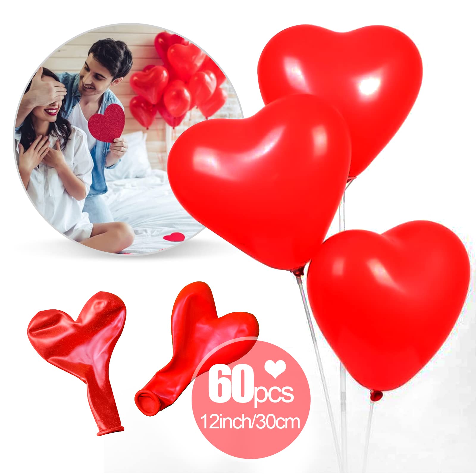 Valentinstag Ballon-Deko Set – Mit I LOVE YOU Ballons, Herzen & Rosenblättern, Für Party & Romantik