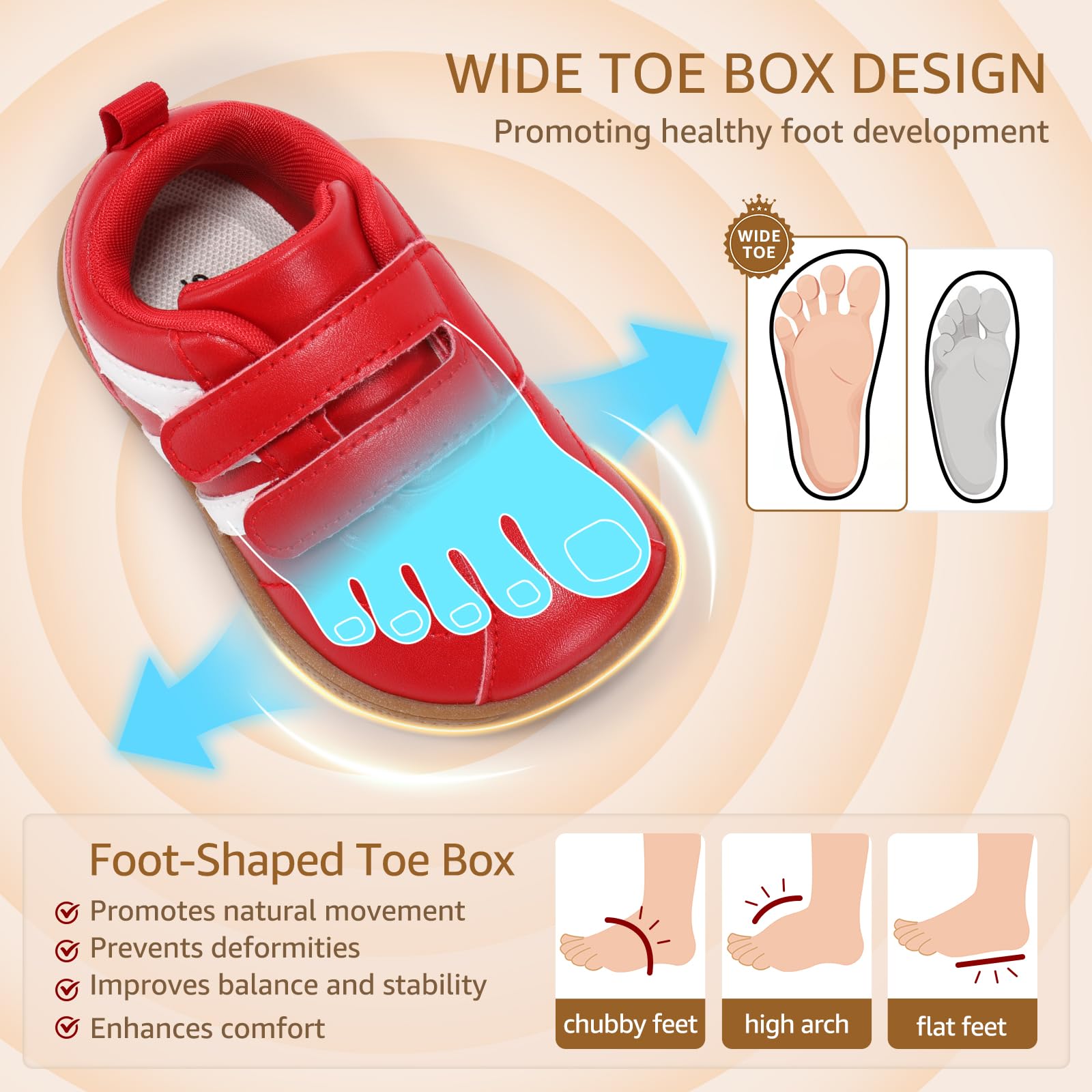 STQ KIDS Barefoot Toddler Zero Drop First Walking Scarpe da ginnastica con
