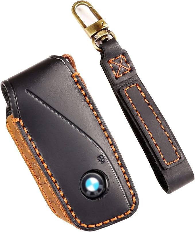 EASYANT Leather New Key Fob Cover for 2023 2024 BMW X5 X6 X7 i7 xi 7 Series