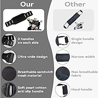 Vista 5 de Eslinga de transferencia, cinturón de marcha acolchado para personas mayores, pacientes de alta resistencia, ayuda de elevación, ayuda a