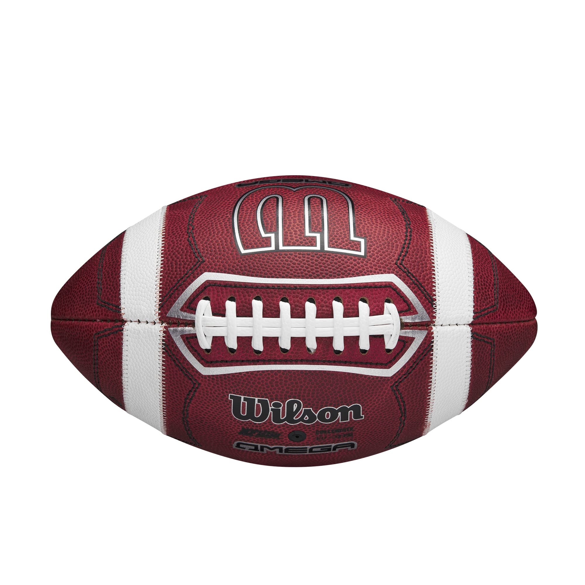 WILSON Omega - Balón de fútbol universitario oficial, tamaño oficial, color marrón