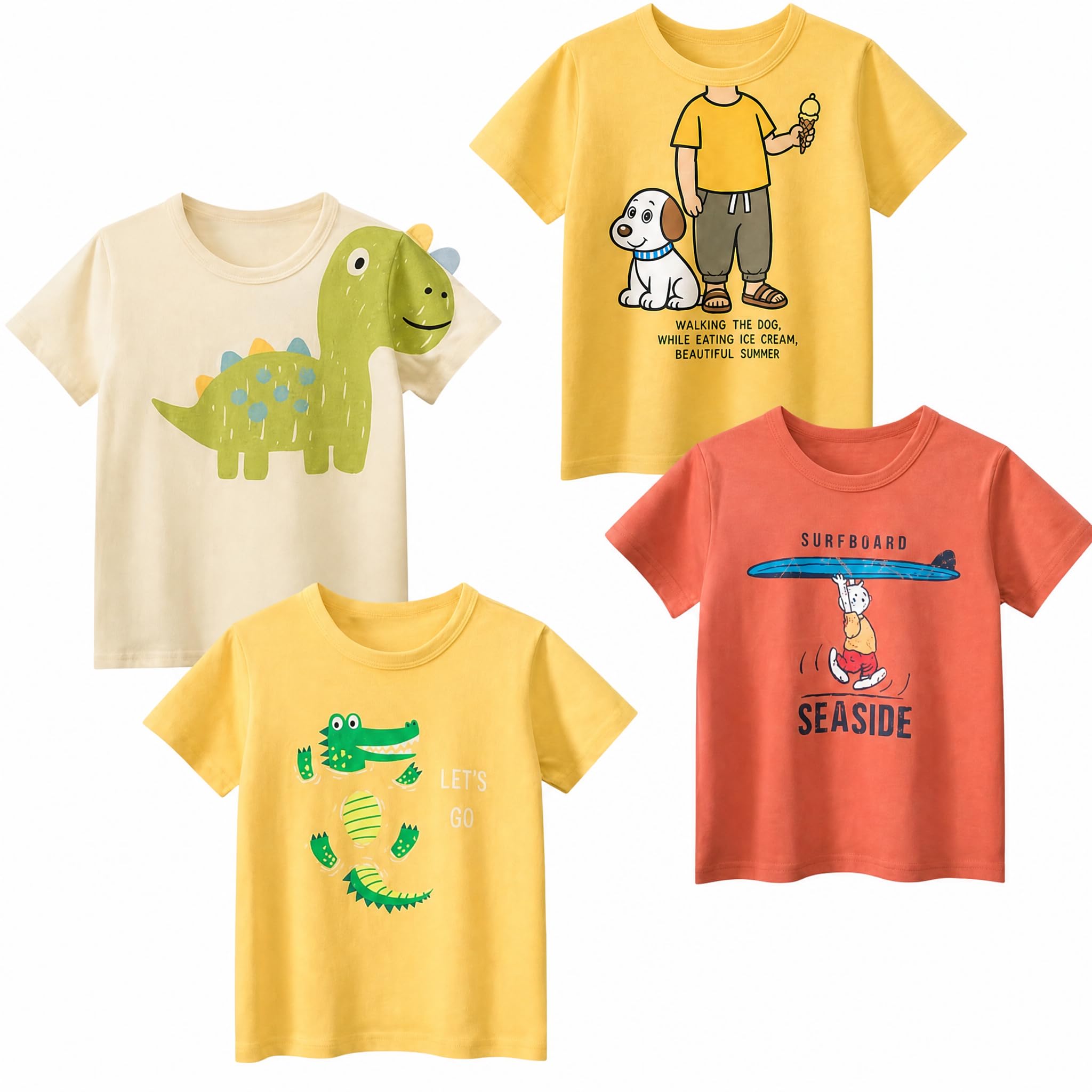Conjunto de camiseta de manga corta y pantalón corto para niño de 1 a 7 años, conjunto de dinosaurio, ropa casual de algodón, conjuntos de verano