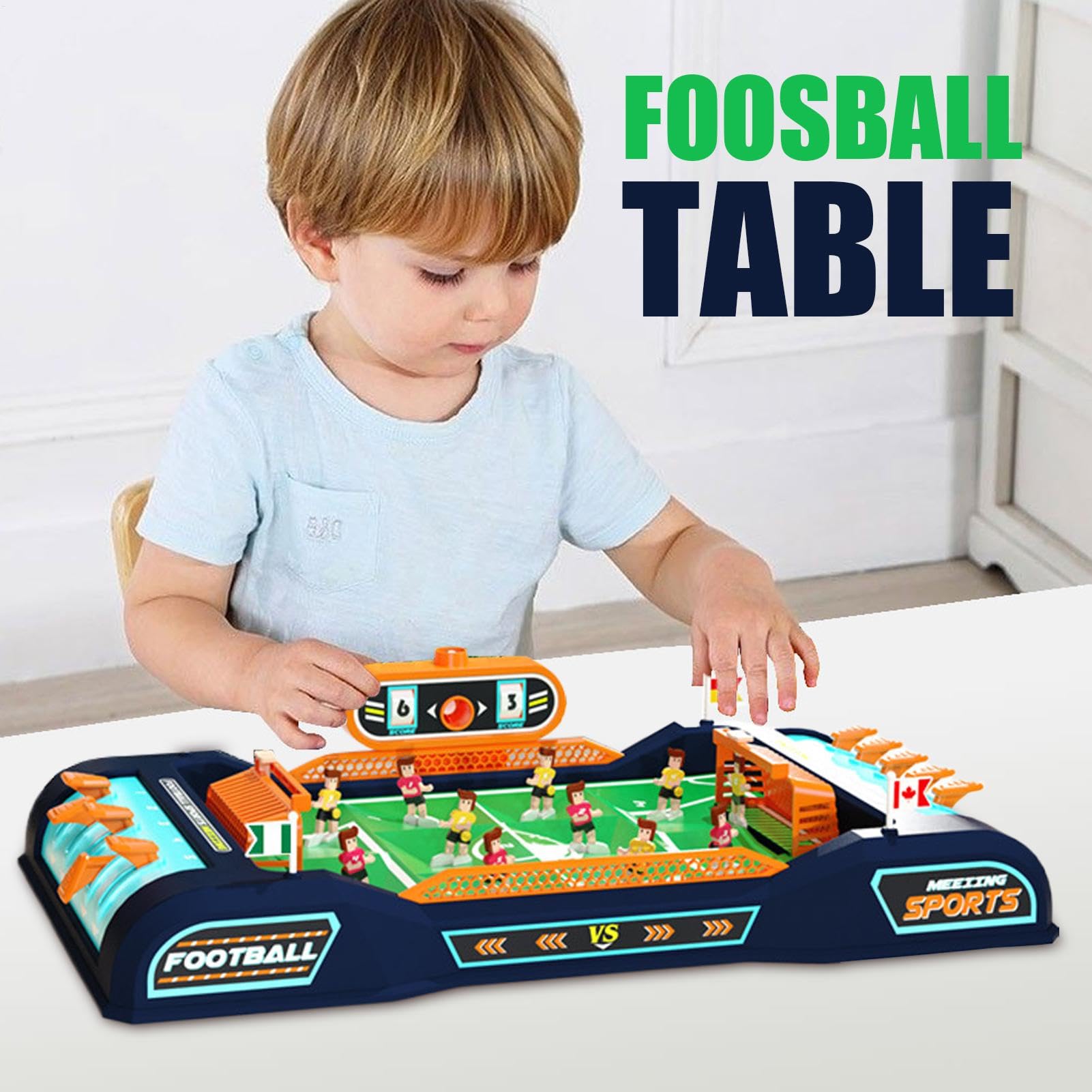 Juego de fútbol de Mesa, fútbol de Mesa pequeña, Juego de Mesa de fútbol de Juguetes interactivos, Fútbol portátil Conjunto de Juguetes educativos con guardián de puntaje para el hogar, Viajes
