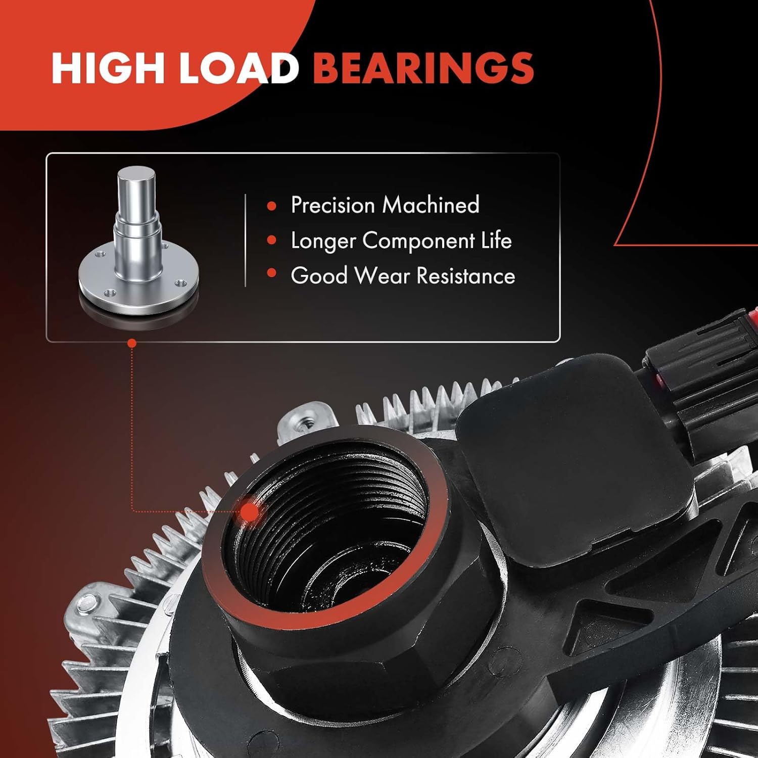 A-Premium Engine Cooling Fan Clutch Compatible with Ford F-100 F-150 F-250 F-350 & Chevrolet Corvette, Blazer, C10 G20 K30 R3500 V1500 Suburban & GMC Jimmy