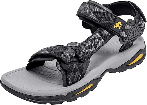 CAMEL CROWN Sandalias de senderismo para hombre, impermeables, con soporte de arco, punta abierta, verano, para exteriores, comodidad, playa,