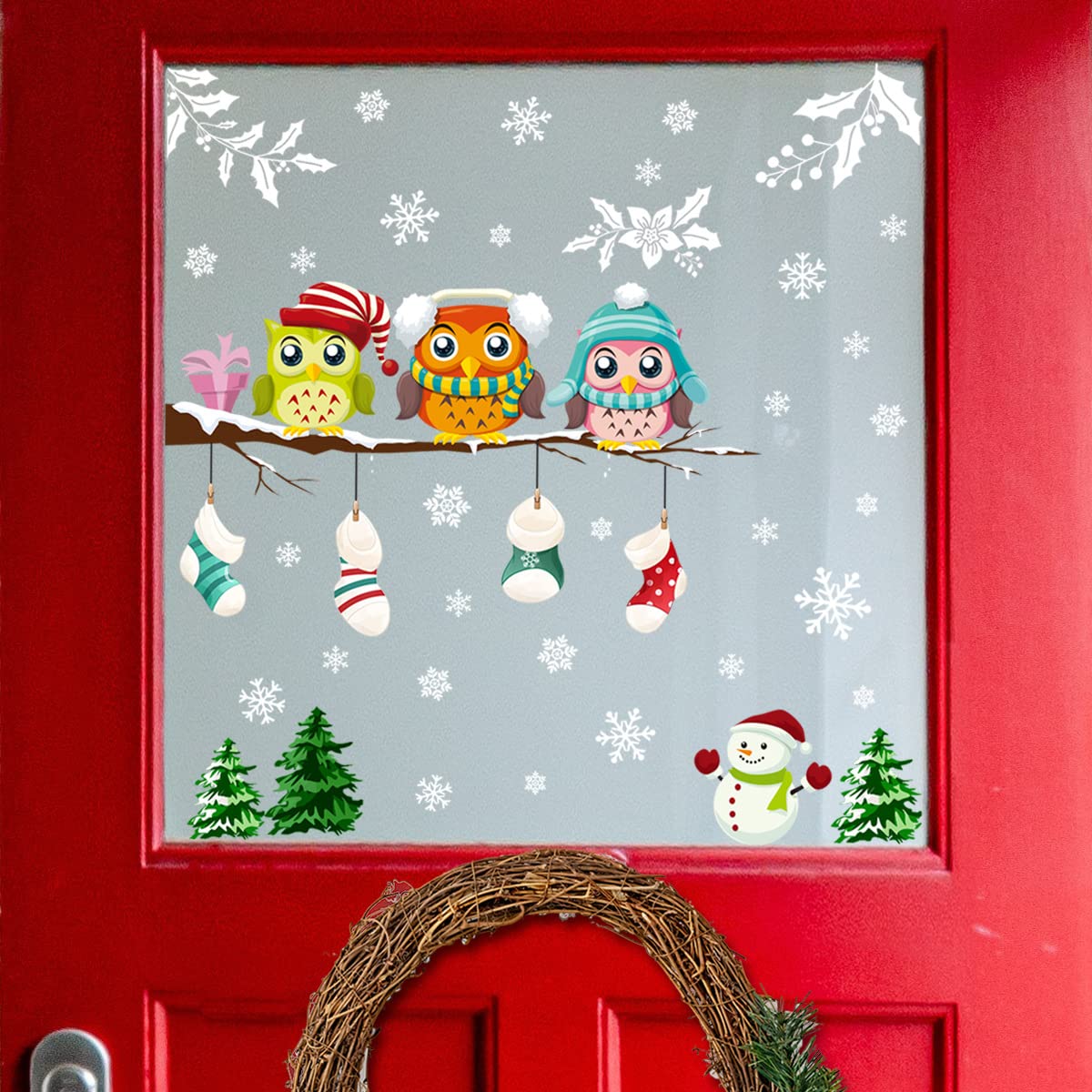 Amazon.co.jp: HOTIYOK クリスマス 窓シール ウォールステッカー