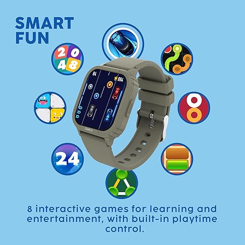 Miniatura 9 de Cubitt Jr - Reloj inteligente con rastreador fitness para niños y adolescentes, con temperatura corporal de 24 horas, juegos, contador de pasos,