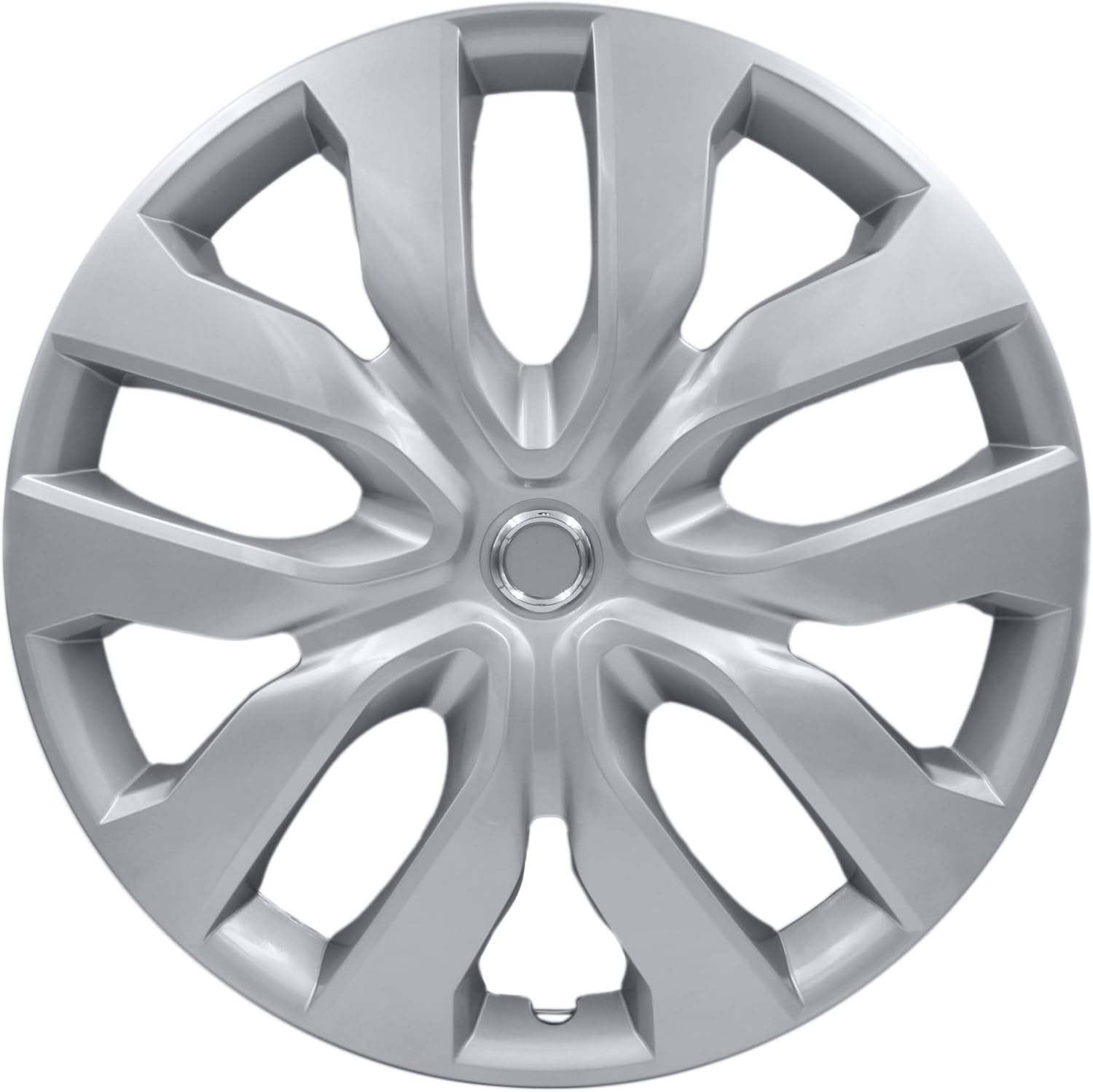 Premium Quality 17" Silver Hubcaps fits 2014 2015 2016 2017 2018 2019 and 2020 Nissan Rogue, Heavy Duty Construction (Set of 4) 53094AMS-4