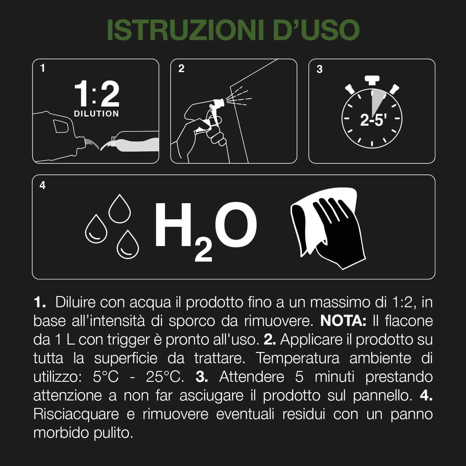 Errecom SunClean, Pulitore Alcalino per Pannelli Impianto Fotovoltaico, Formula Concentrata, 5 L