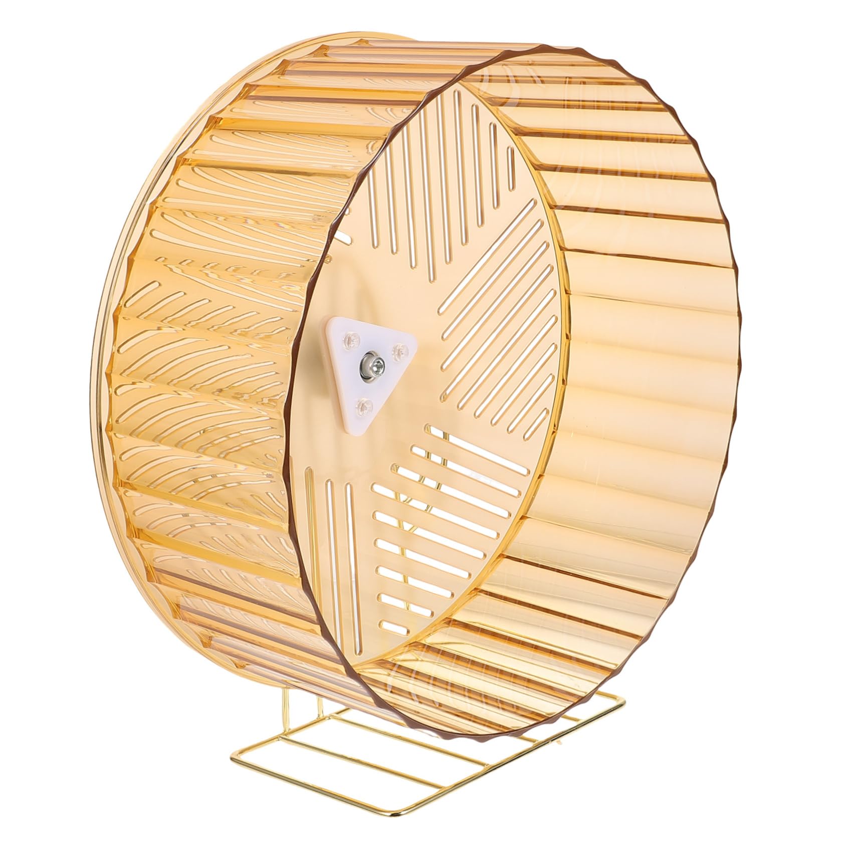 COLLBATH Rueda de Hámster Soporte Estable y Base Antideslizante, Rueda Silenciosa de Plástico y Aleación para Ejercicio en Jaulas de Mascotas Pequeñas Color Aleatorio