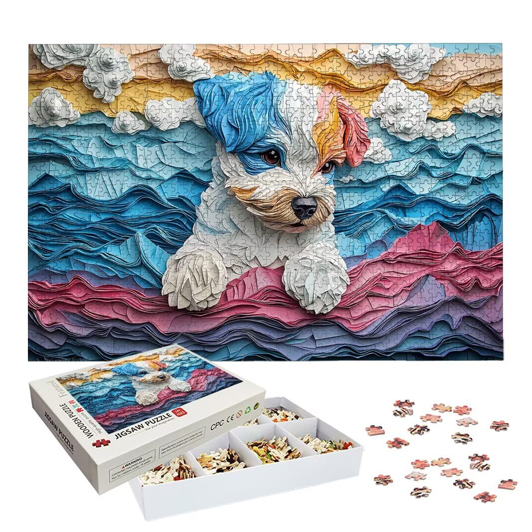 Puzzle 5000 Piezas, Puzzle Perro de Madera para Adultos, Regalos -2530