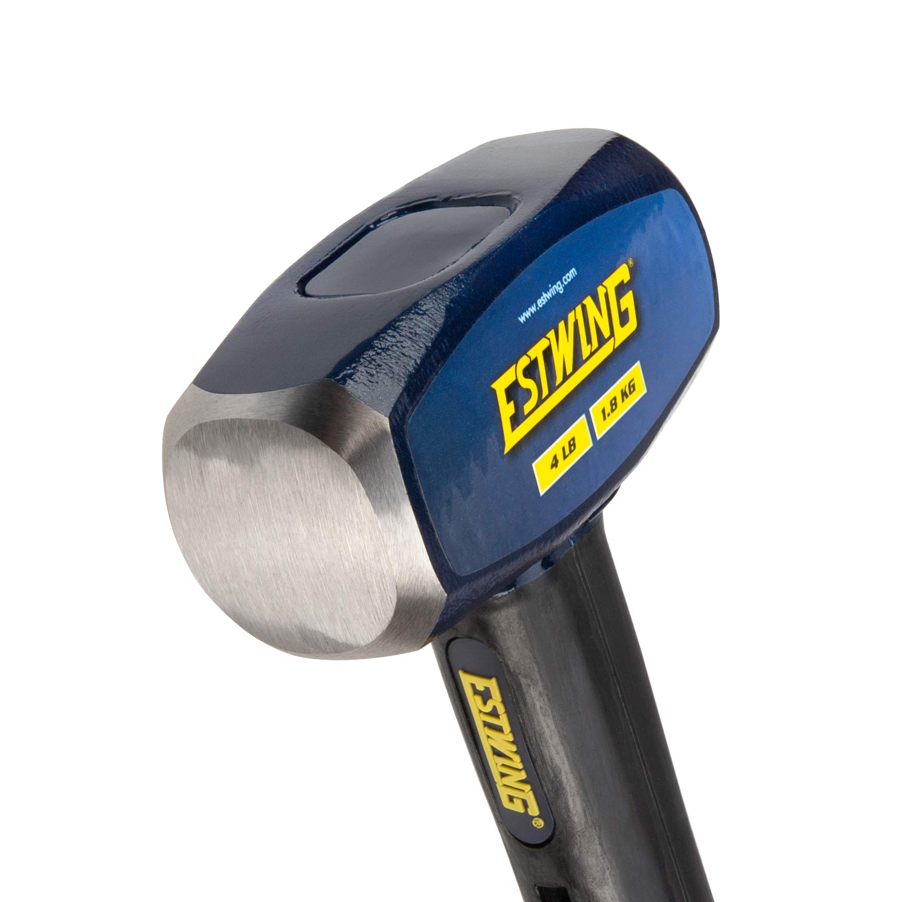 Estwing 6-Pound Hard Face Sledge Hammer for Post Driving, Stone Fracturing, and Demolition, 24-Inch Durable Steel Handle with Vulcanized Rubber Covering (4-Pound Head x 16-Inch Handle)
