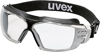 uvex pheos cx2 sonic Safety Goggles – White/Black Frame | Grey (23% VLT), clear and CBR65 lens options | Anti-Fog & Scratc...