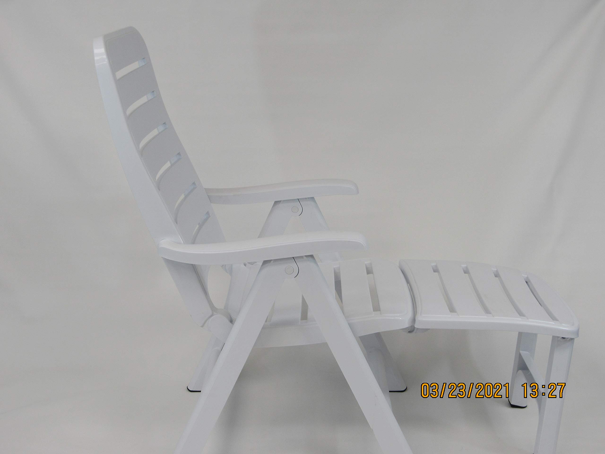 GRAZIOLI 6770/B - Lettino relax "Premiere", in plastica piena, regolabile, resistente alle intemperie