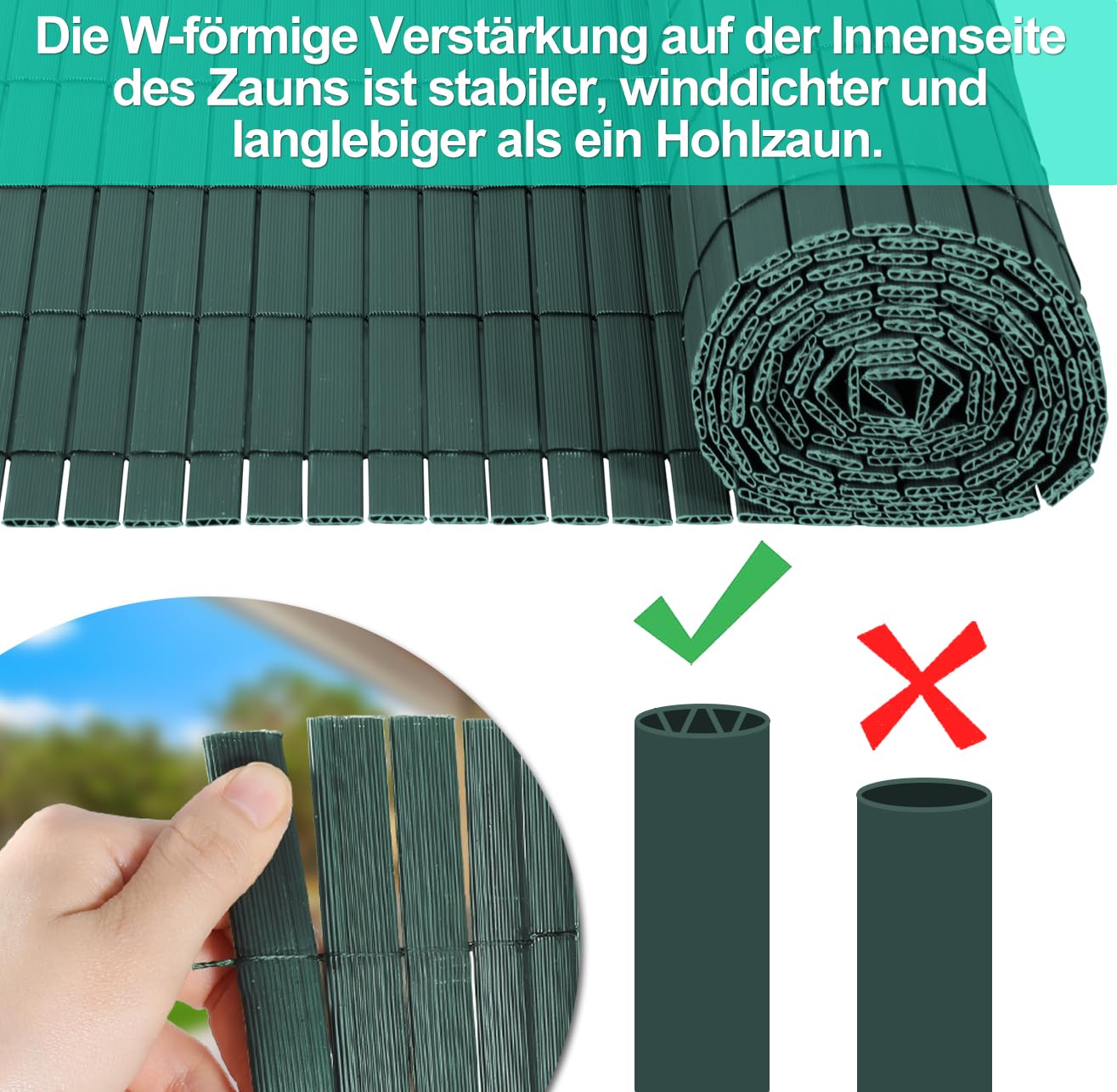 Brise-vue En PVC, Clôture Brise-vue En PVC, Résistant Aux UV Et