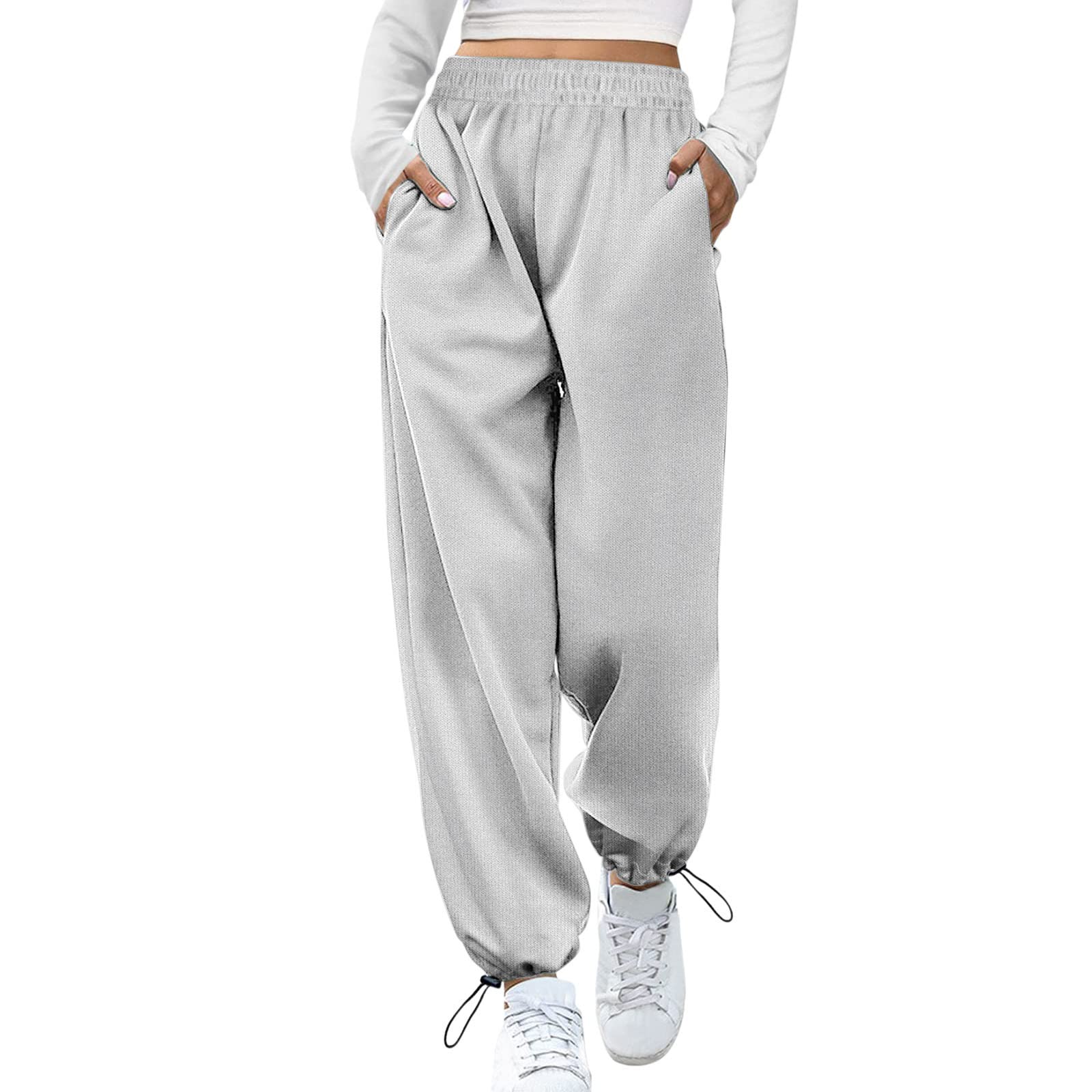 Womens Sweatpants Grey Sweatpants High Waisted Women