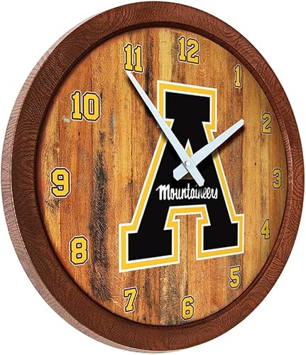 Miniatura 256 de The Fan-Brand NCAA Oklahoma Sooners: Faux Barrel Top Wall Clock Sports Team Bar Sign Décor - Home Man Cave, Party Decoration - Made On Demand