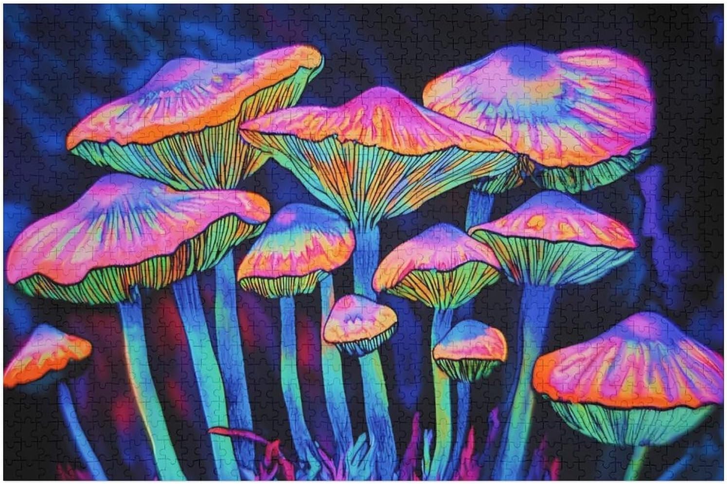 Mushroom Magic Wood Puzzle Challenging Jigsaw Puzzles for Women Men